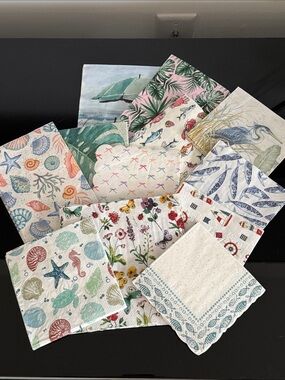 Decorative Paper Napkins - Coastal, Floral & Botanical Prints for Decoupaging